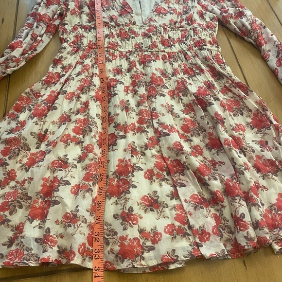 Free People Women’s Keep You Mini Dress New Floral Print Lined Cotton size M - Picture 10 of 15